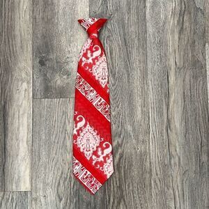 Vintage Mr. John Red Clip On Tie